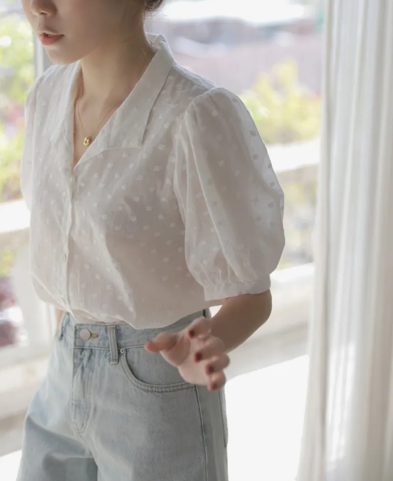 Blusa com gola V para mulheres, camisas de lazer, tops com tudo, estilo coreano, roupa elegante, cor sólida - Imagem 21