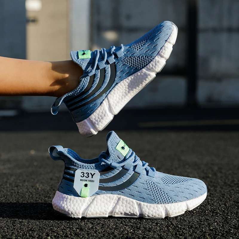 Tênis casuais verão respirável sapatos esportivos leve malha ao ar livre tênis de corrida atlético jogging tenis sapatos caminhada - Imagem 23