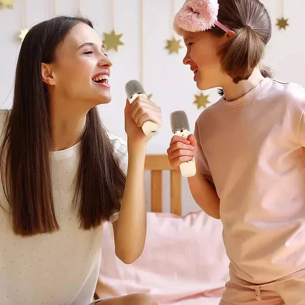 K12 máquina de karaokê portátil bluetooth 5.3 sistema de alto-falante pa com 1-2 microfones sem fio casa família cantando presentes das crianças - Imagem 20