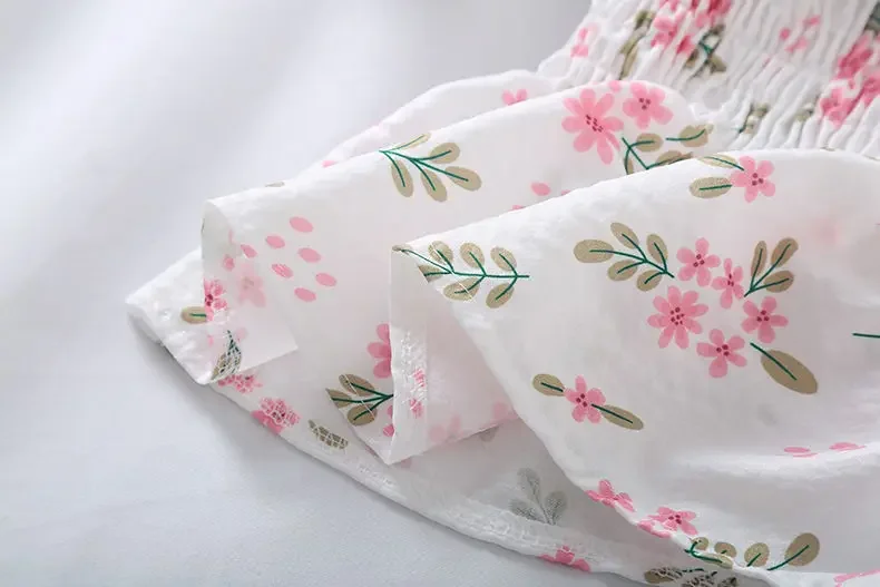 Doce flor quebrada Slash Neck Blusa para mulheres, Agaric Edge Plissado Design, cintura elástica fina Cropped Top, camiseta de chiffon bonito, verão - Imagem 16