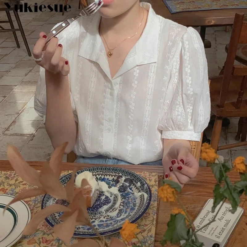 Blusa com gola V para mulheres, camisas de lazer, tops com tudo, estilo coreano, roupa elegante, cor sólida - Imagem 2