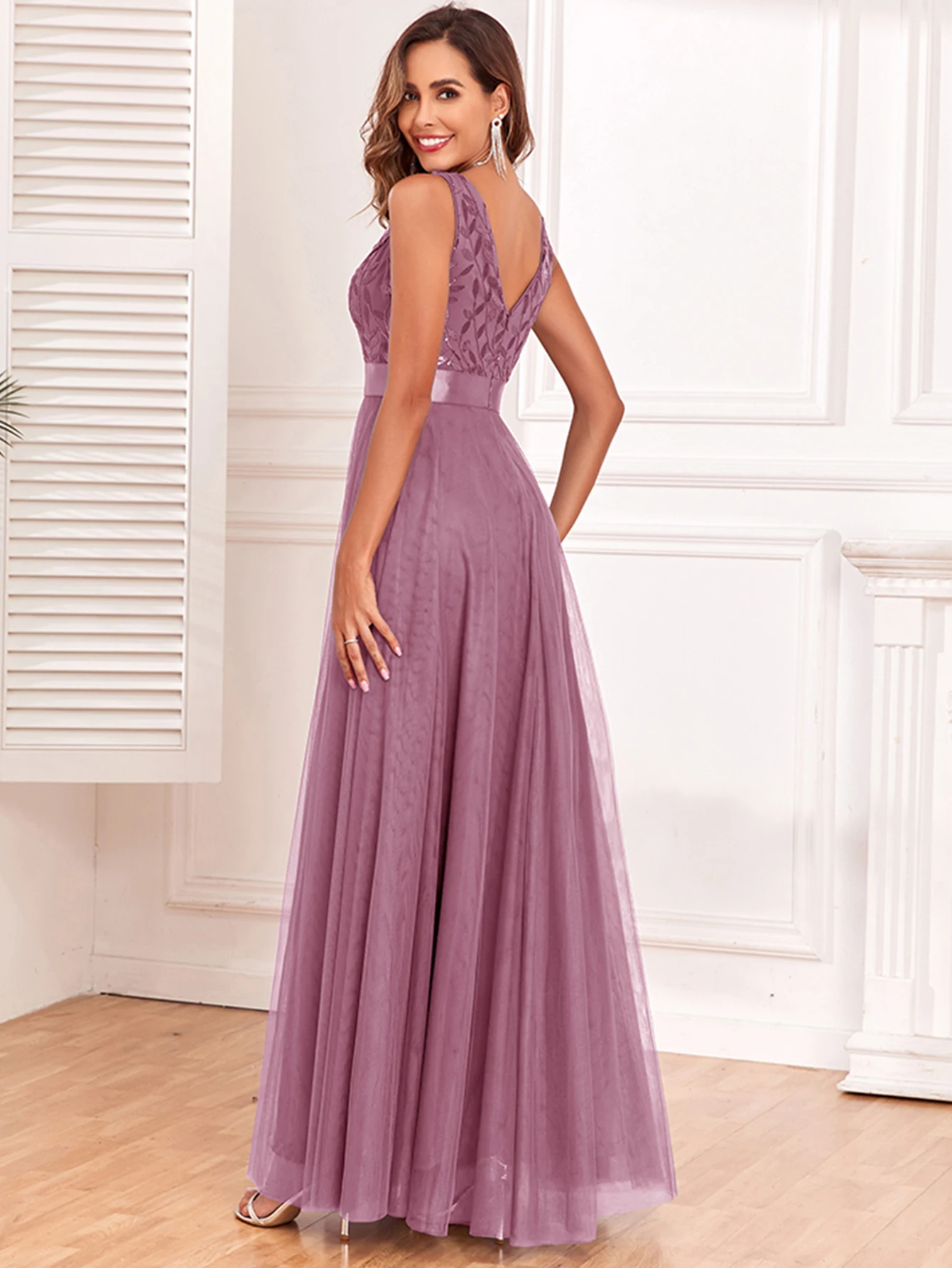 Vestido de festa para as mulheres elegante, sem costas maxi lantejoulas vestido de verão - Imagem 48